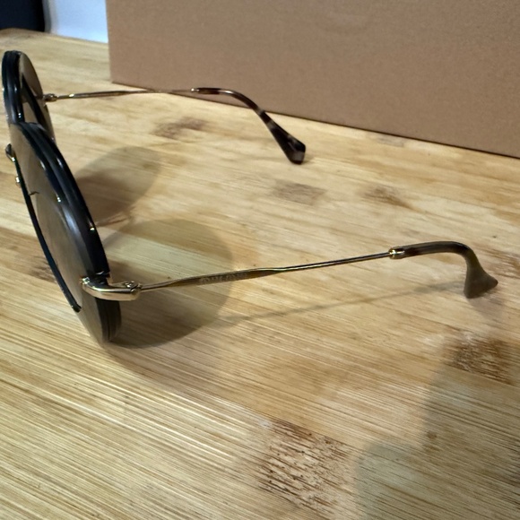 MIU MIU 62mm Layered Heart Round Sunglasses In Grey Mirror - NWOT - Picture 6 of 16